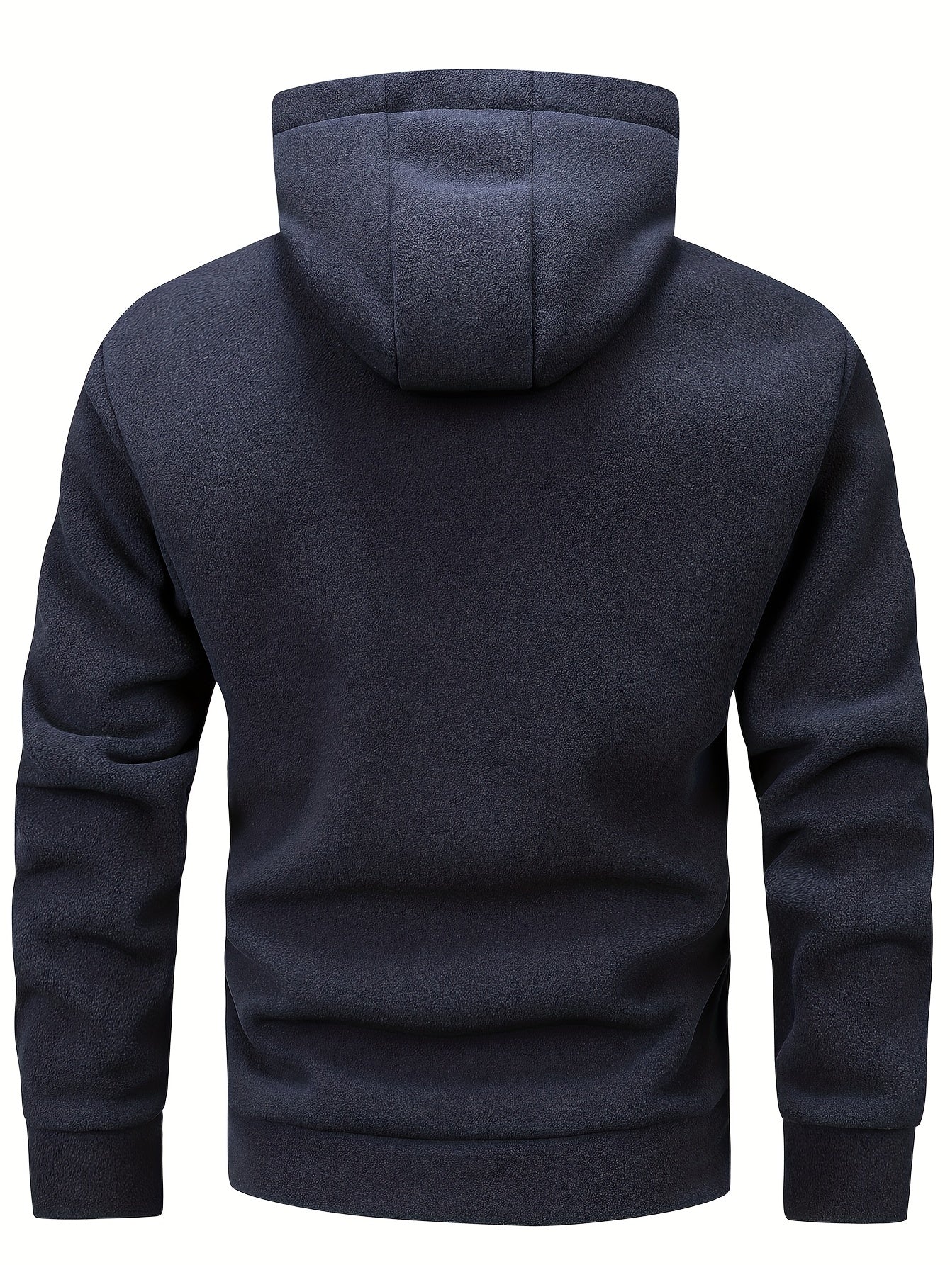 Men's Casual Warm Padded Jacket with Hood, Men's Zip-Up Padded Coat with Pockets for Winter Wear