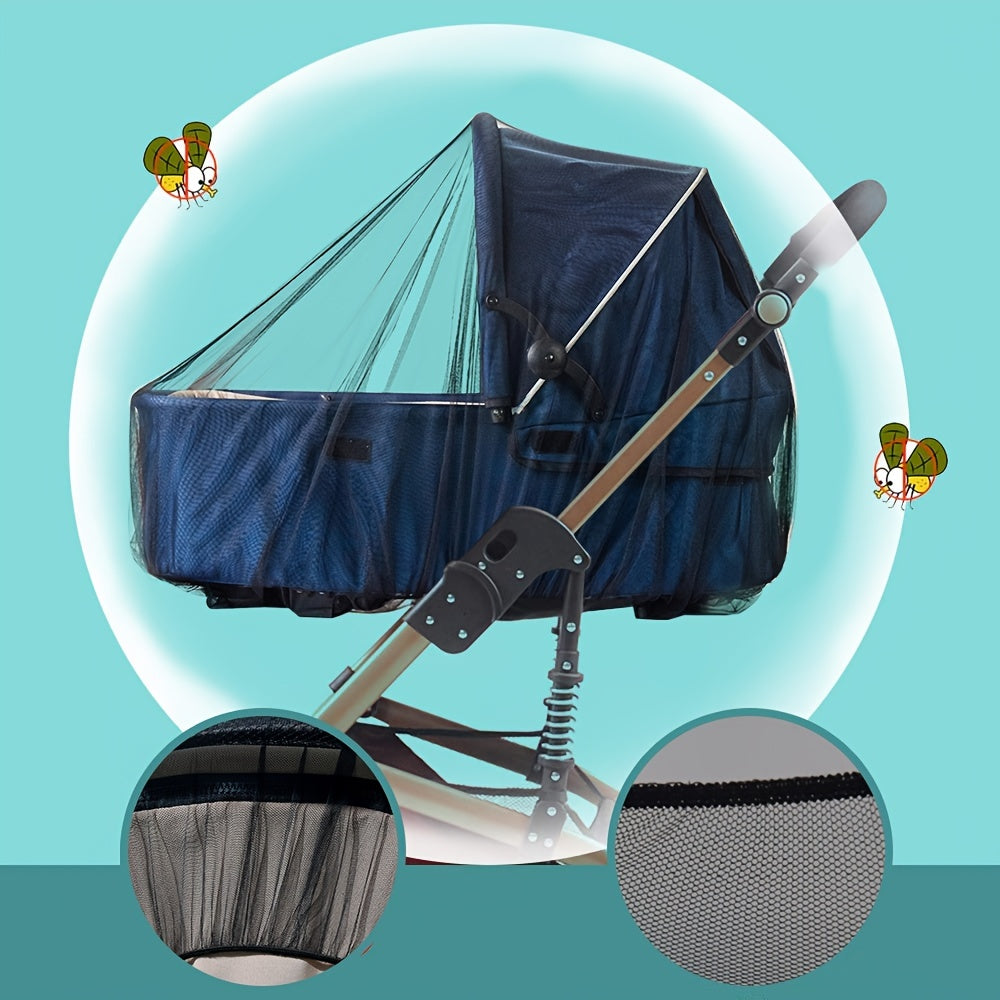 Black Mosquito Net for Stroller - Durable Baby Stroller Mosquito Net - Perfect Bug Net for Strollers, Bassinets, Cradles, Playards, Pack N Plays and Portable Mini Crib
