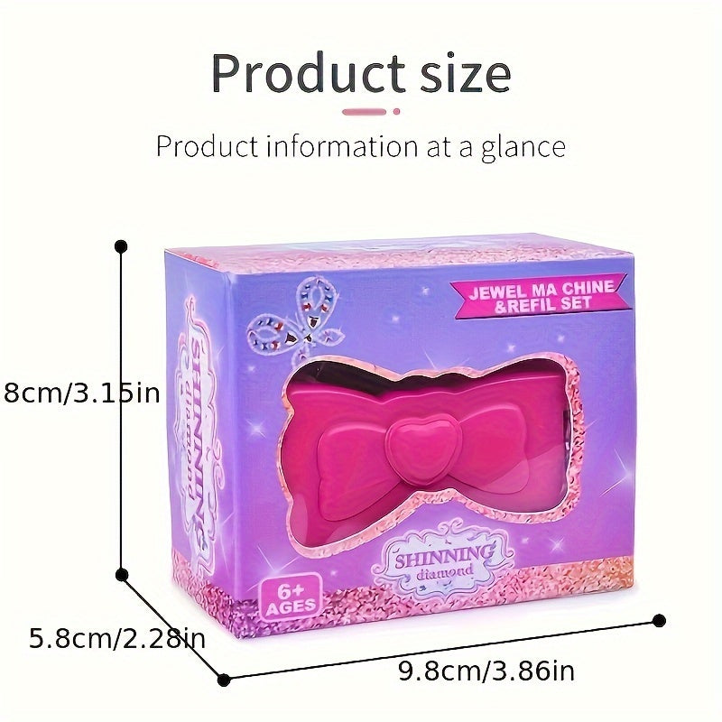 Hair Jewels Stamper DIY Set, Radiance Collection with Glam Styling Tool, Artificial rhinestones, Load Click Glitter Anything, Birthday Halloween Christmas Thanksgiving Day Toy Gift for Girls