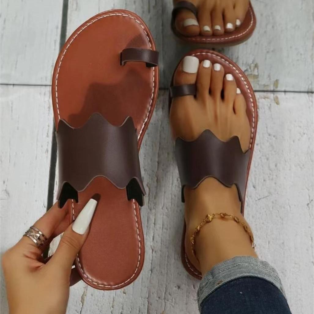 Women's Lightweight Toe Loop Sandals, Clip Toe Lightweight Open Toe Slippers, Women's Flip Flops