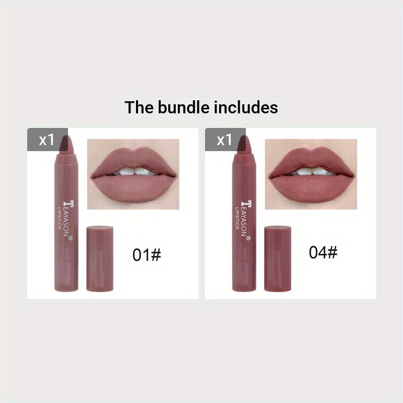 1PC Sexy Matte Lipstick Waterproof Long Lasting Color Rendering Non-stick Velvet Lips Liner Pencil Woman Makeup Cosmetics Valentine's Day Gifts