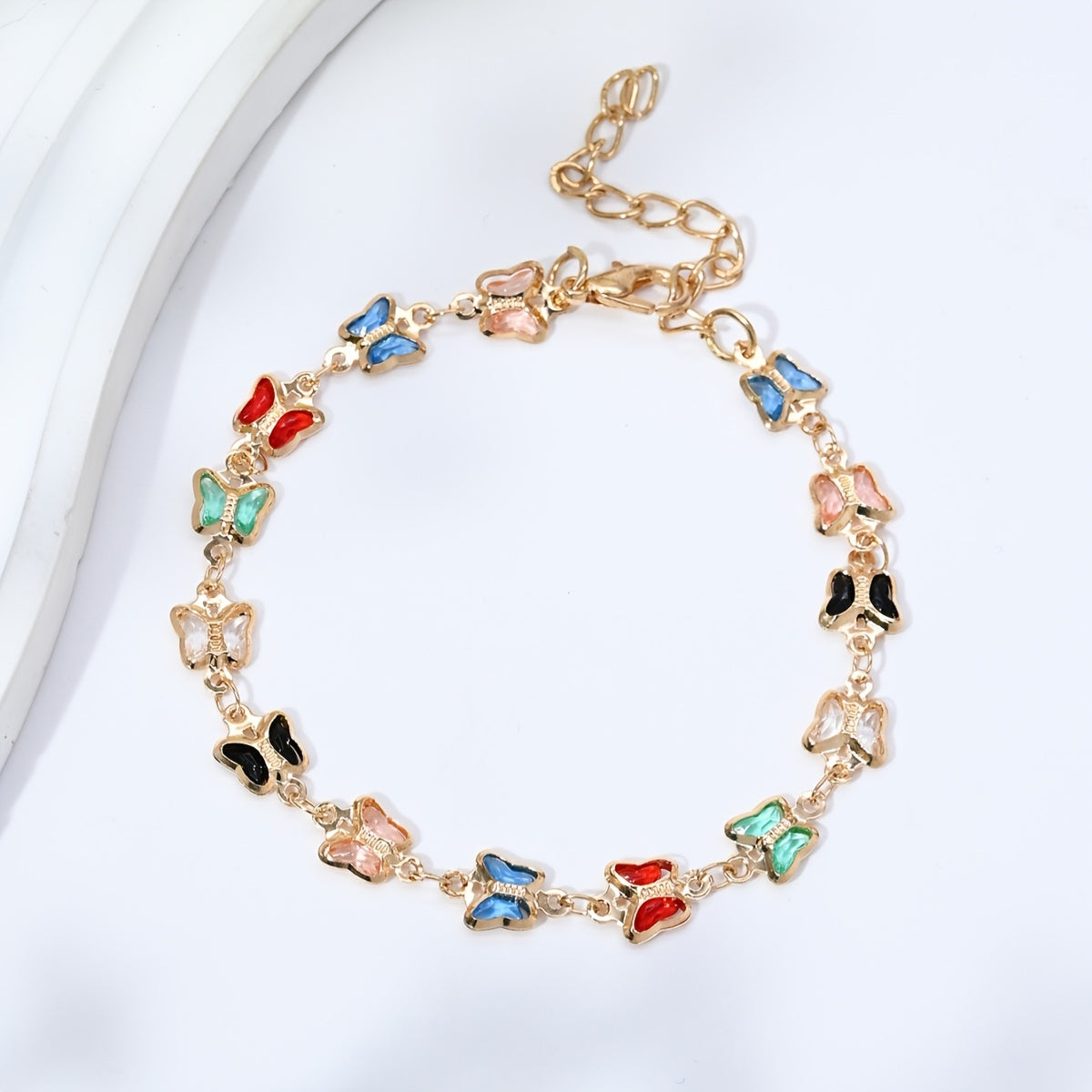 1 Piece Of Simple And Stylish Candy-colored Love Heart Bracelet For Ladies, A Gift For Girlfriend On Valentine's Day