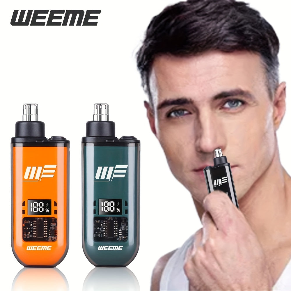WEEME Men'S Precision USB Rechargeable Ear & Nose Trimmer with LCD Display - Available in Orange/Green/Black - Ideal Gift for Father'S Day, Birthdays, Holidays, Anniversaries