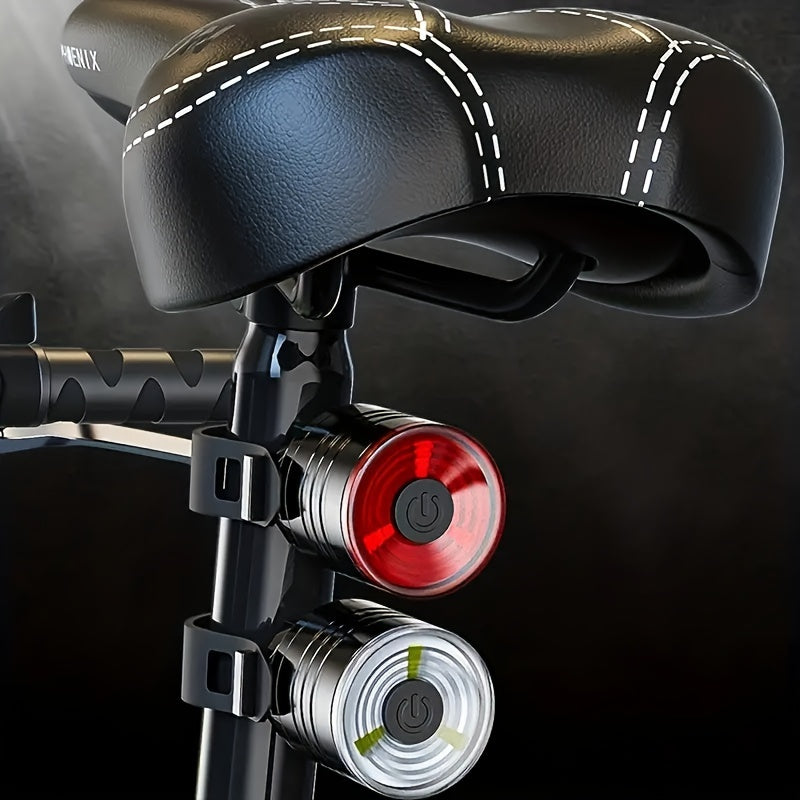 Bicycle Front And Rear Light Set, High-Brightness Front And Tail Lights for Adults, LED Bicycle Lights for Road And Mountain Bikes, Mini Rear Safety Lights for Bicycles, Helmet Lights, Bicycle Accessories.