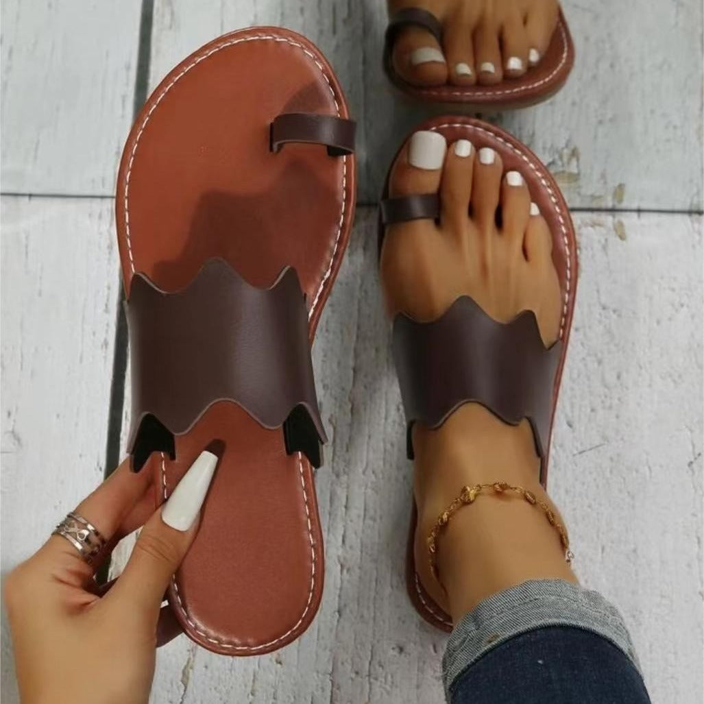 Women's Lightweight Toe Loop Sandals, Clip Toe Lightweight Open Toe Slippers, Women's Flip Flops