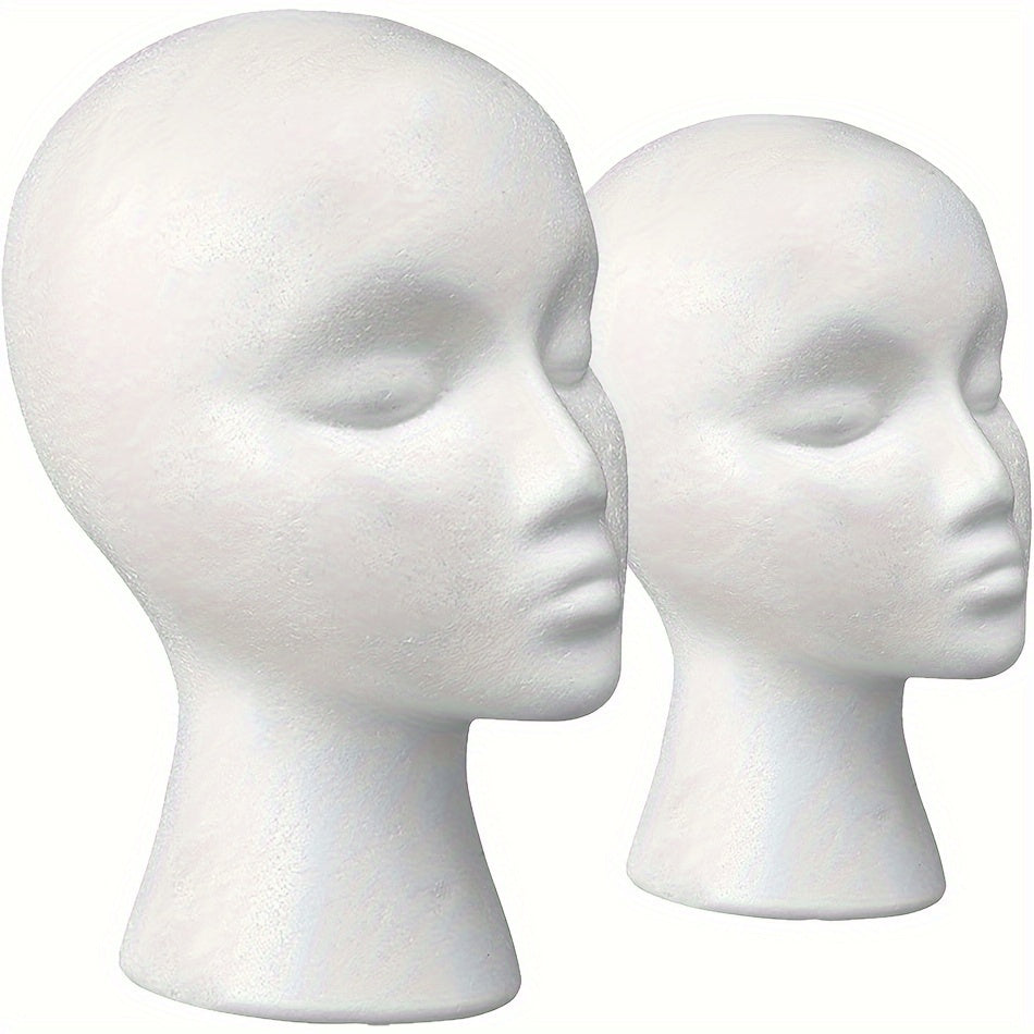 Elegant 30.23cm Female Foam Wig Stand - Versatile Display for Hair, Hats & Accessories - Perfect for Home, Salon, and Travel Use, High, Model
