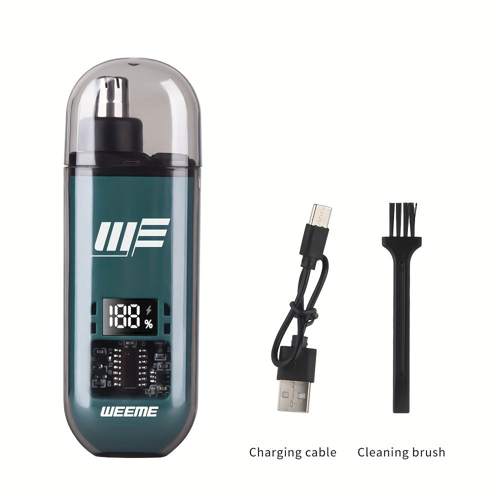 WEEME Men'S Precision USB Rechargeable Ear & Nose Trimmer with LCD Display - Available in Orange/Green/Black - Ideal Gift for Father'S Day, Birthdays, Holidays, Anniversaries