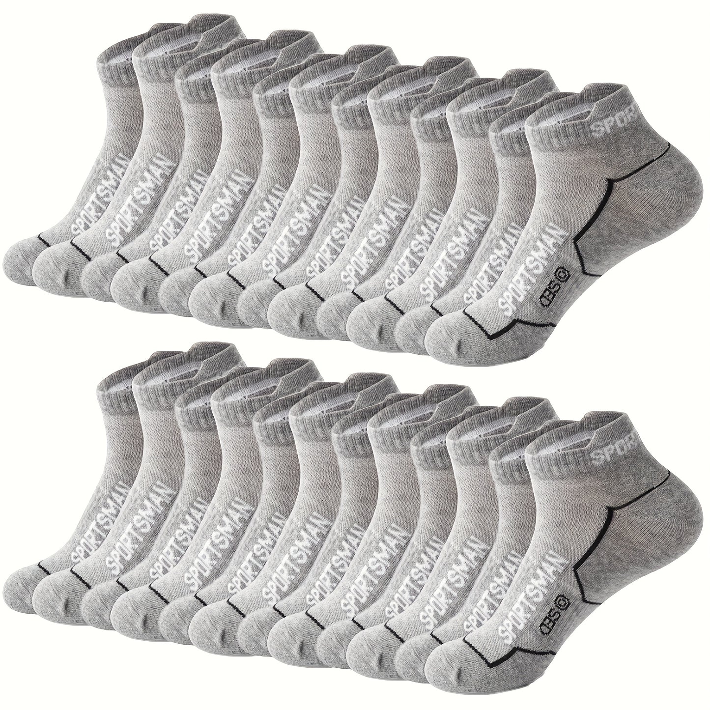 12 Pairs Men'S Athletic Socks - Breathable, Moisture-Wicking, Short-Cut Low-Top Casual Socks for Running, Sports, and Everyday Wear - All Season Comfort, Athletic Socks|Breathable Socks|Stretchy Fabric, Sweat-Resistant
