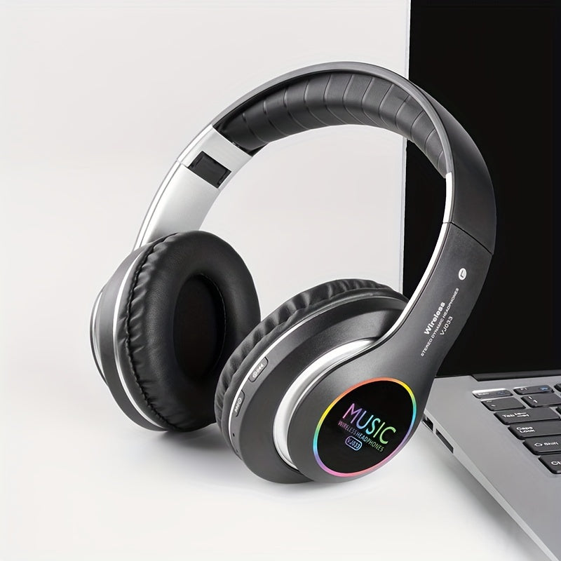 Wireless Headphones, Wireless Headphones With Bass, Lightweight Foldable Headphones With Built-in Microphone, Compatible With 3, 5mm Audio Cable, Suitable For Travel Work Laptop Phone, Gaming Headphones, Christmas Gift