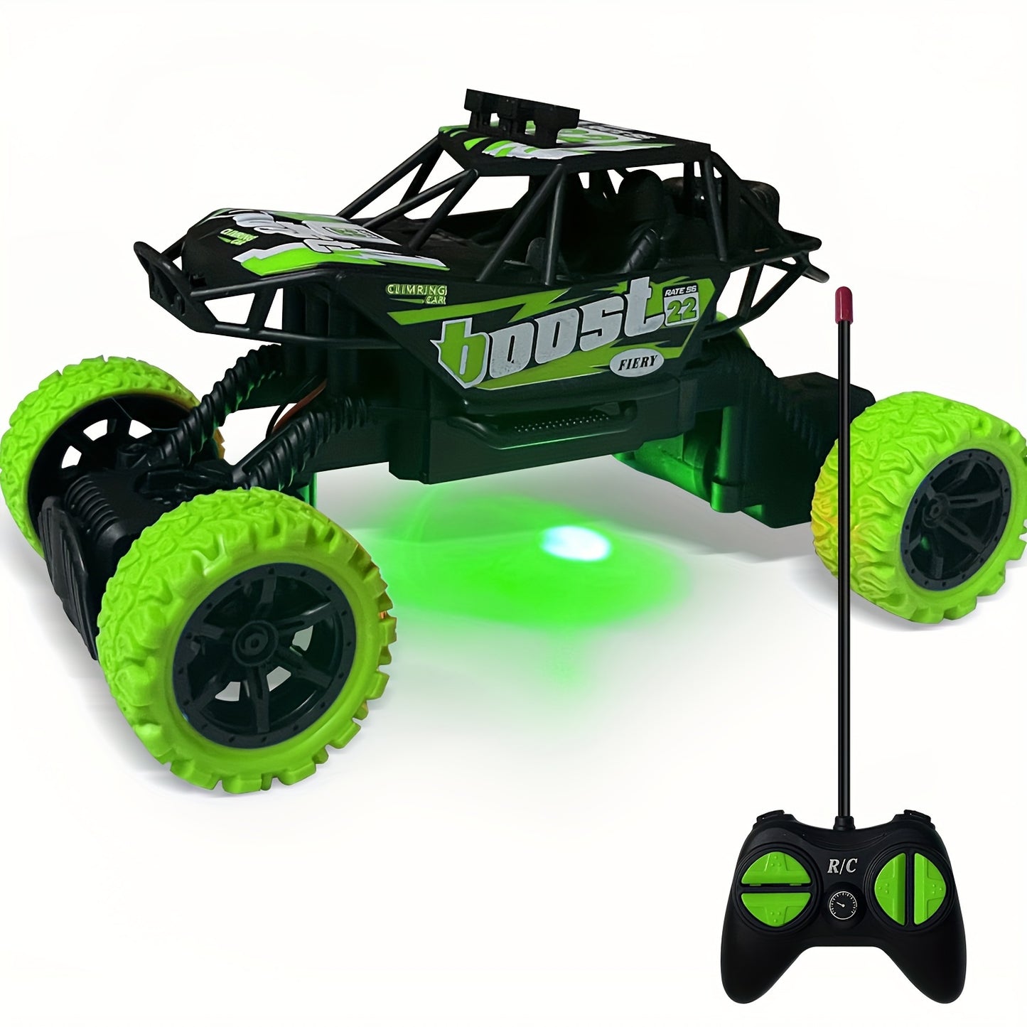 1:18 Scale Remote Control Car Toy, Battery Powered with Infrared Sensor, Flashing Light, Push Button Control, Plastic Rock Climbing Vehicle, Ideal Christmas and Birthday Gift