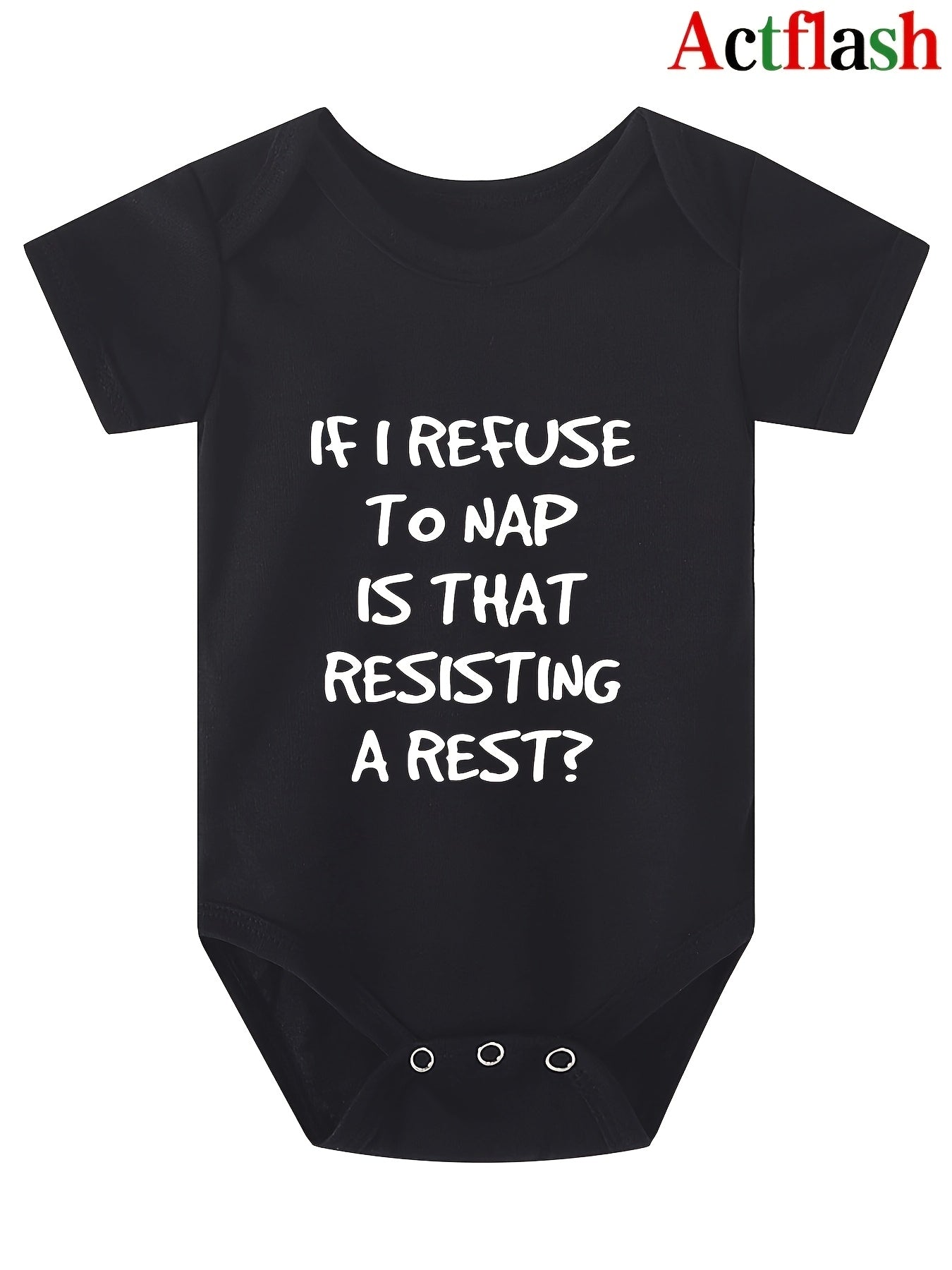If I Decline to Take a Nap, Does That Mean I'M Opposing Rest? New Style Bodysuit for Summer, Short-Sleeved Triangle Crawling Suit, a Gift for Pregnancy, for Outdoor