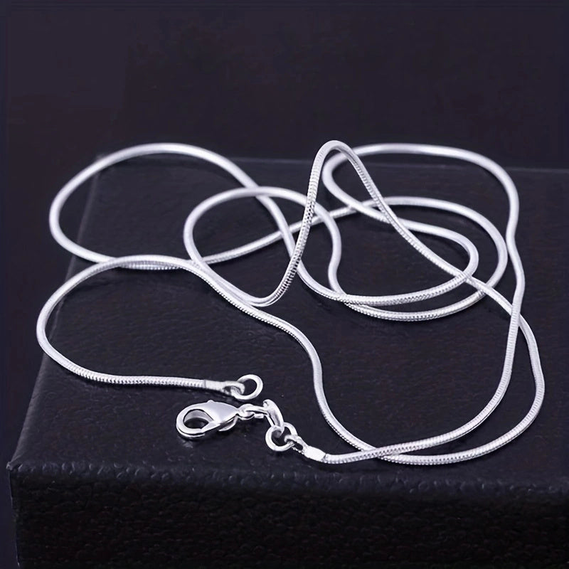 5pcs/1pc Golden Snake Chain Necklace - Fashionable Wedding & Party Jewelry, Exquisite Copper Design with Charms, Sizes 16/18/20/22/24/26/28/30