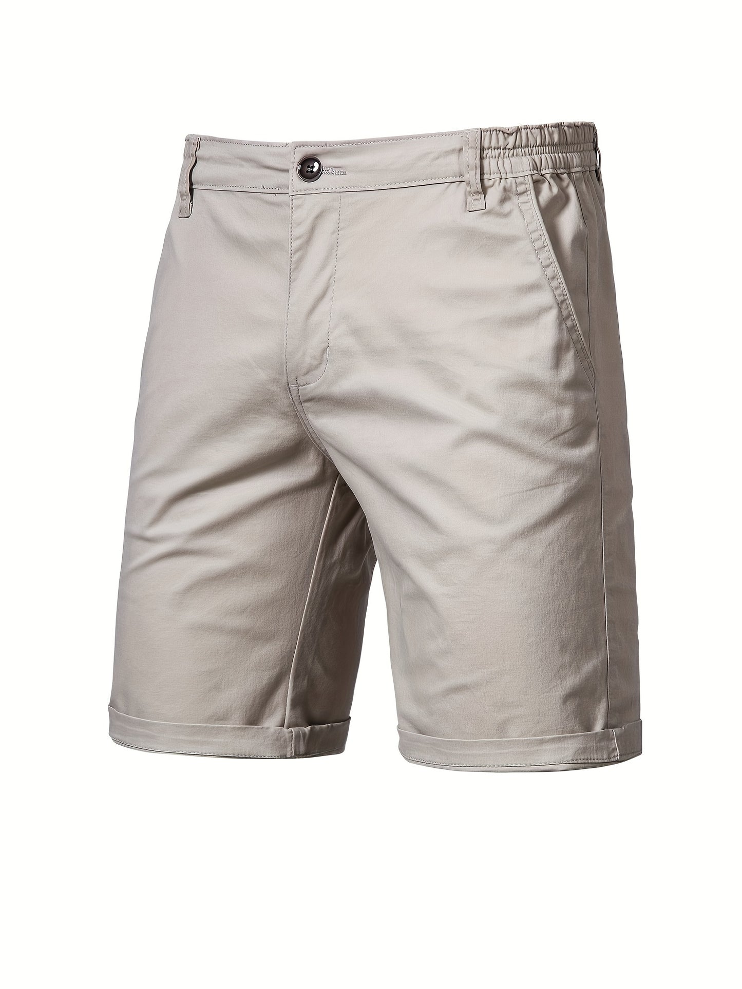Men's Navy Blue Cotton Shorts - Non-Stretch Casual Everyday & Formal Shorts with Side Pockets, Machine Washable Regular Fit for Office, Outings, Lounge Wear - Breathable Cotton Fabric, Versatile Clothing, Classic Design, Comfortable Material, Office Attir