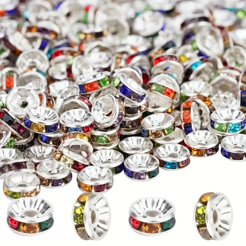 100 round spaced beads, 6mm, 8mm round spaced beads, synthetic beads, jewelry necklace beads, bracelet pendant (11 colors, 6mm-8mm)