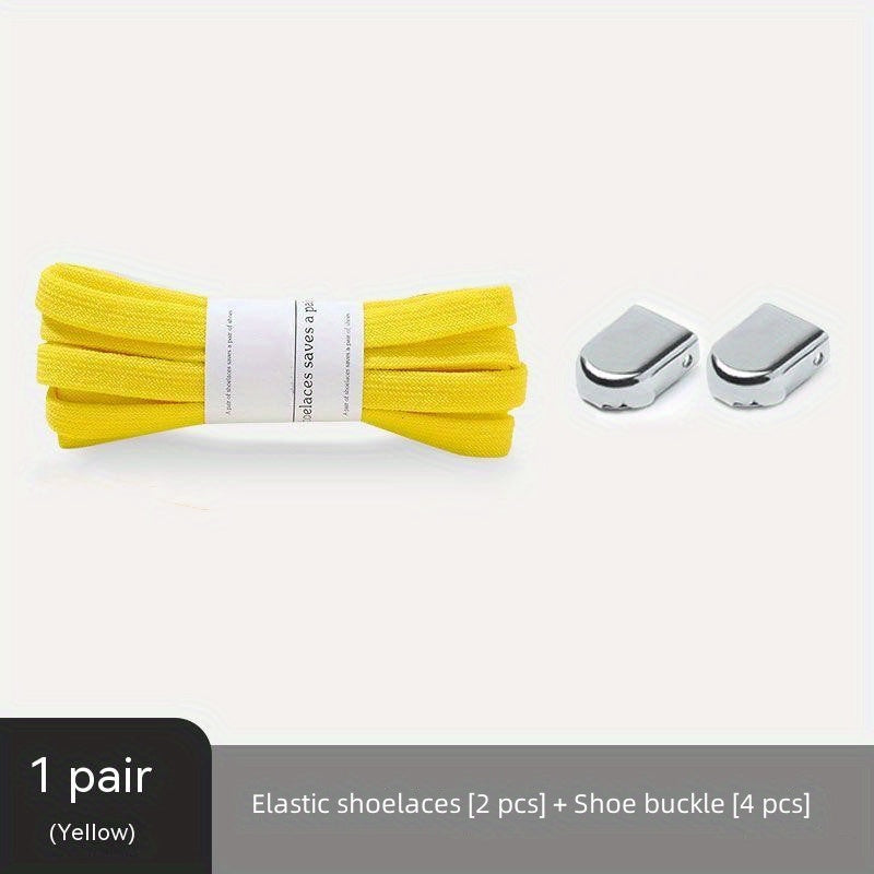Easy-Clip No-Tie Elastic Shoelaces for Youngsters & Adults - 8mm Wide, Durable Spandex Material