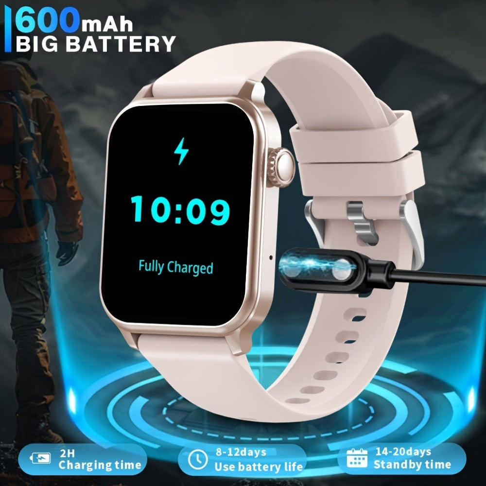 Large Battery Smartwatch, 600mAh Ultra Large Battery Capacity, High Quality Protection Level, Wireless Calling, Multifunctional Reminder, Alarm Clock, 100+Sports Mode, Super Durable, Stable Performance, Outdoor Smartwatch, Men'S And Women'S Gift