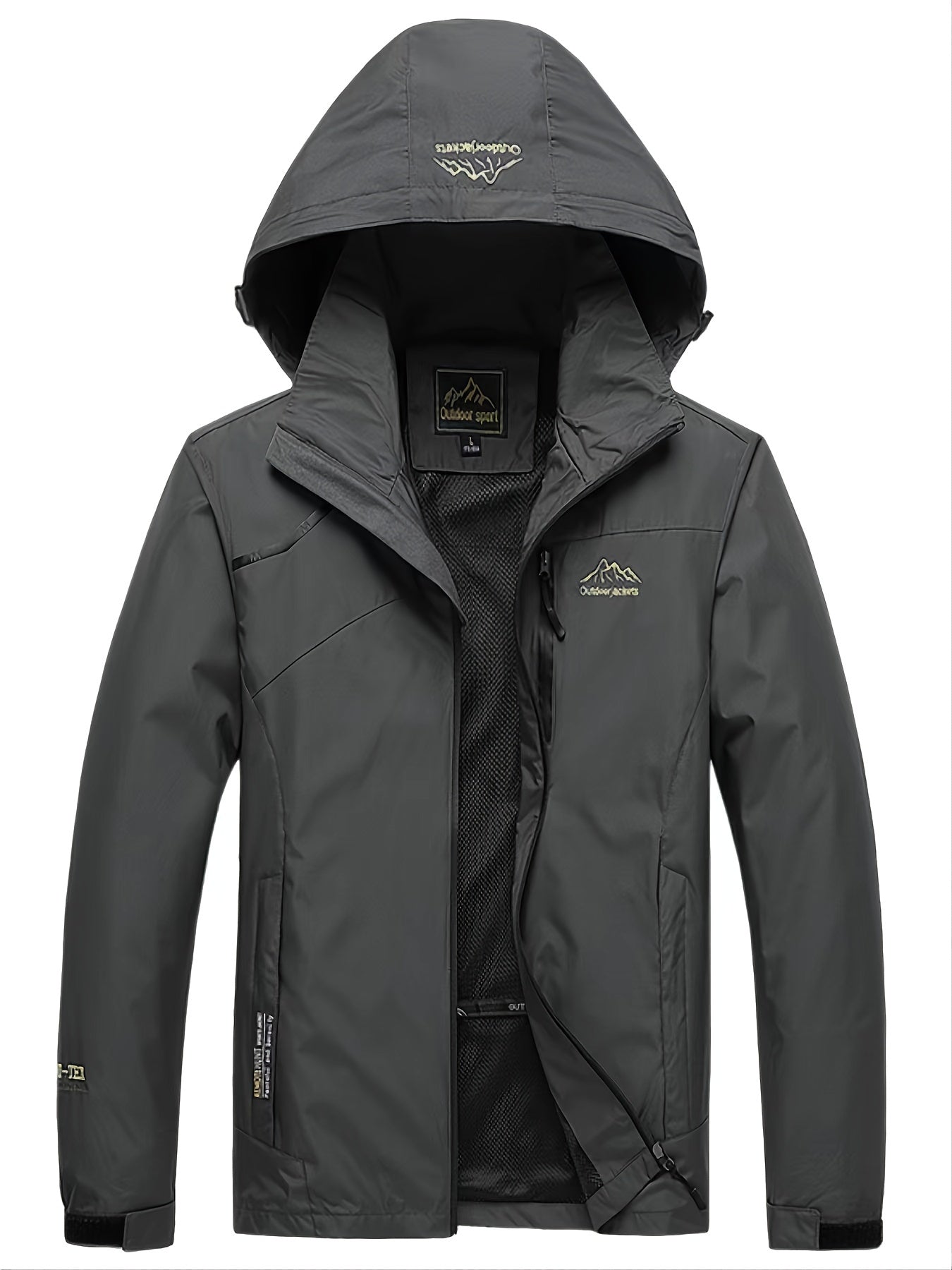 Men'S Rain Jacket, Lightweight Windbreaker with Hood for Hiking Travel Outdoor