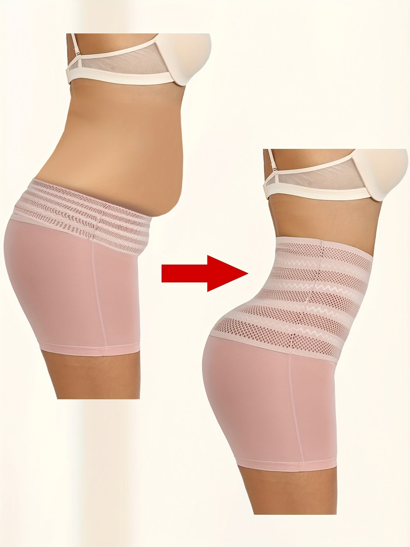 NADIA GO High Support Solid Color Polyester Knit Fabric Hollow Jegging, Waist Trainer, Shapewear, Butt Lifter, Waist Trainer, Slimming Tights for Women