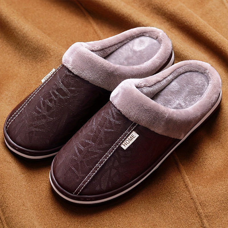 Pmoiste Plus Size High Quality Home Slippers Soft Cozy House Slippers Slip-on Shoes Indoor for Men Winter ShoesSuitable for men & women