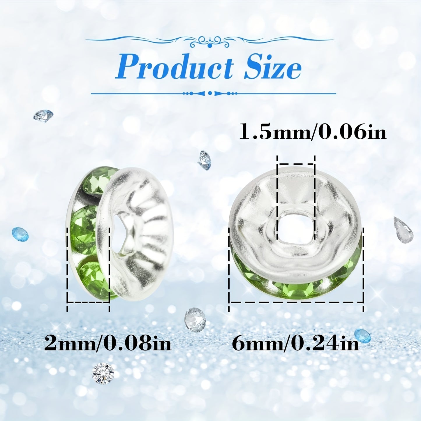 100 round spaced beads, 6mm, 8mm round spaced beads, synthetic beads, jewelry necklace beads, bracelet pendant (11 colors, 6mm-8mm)