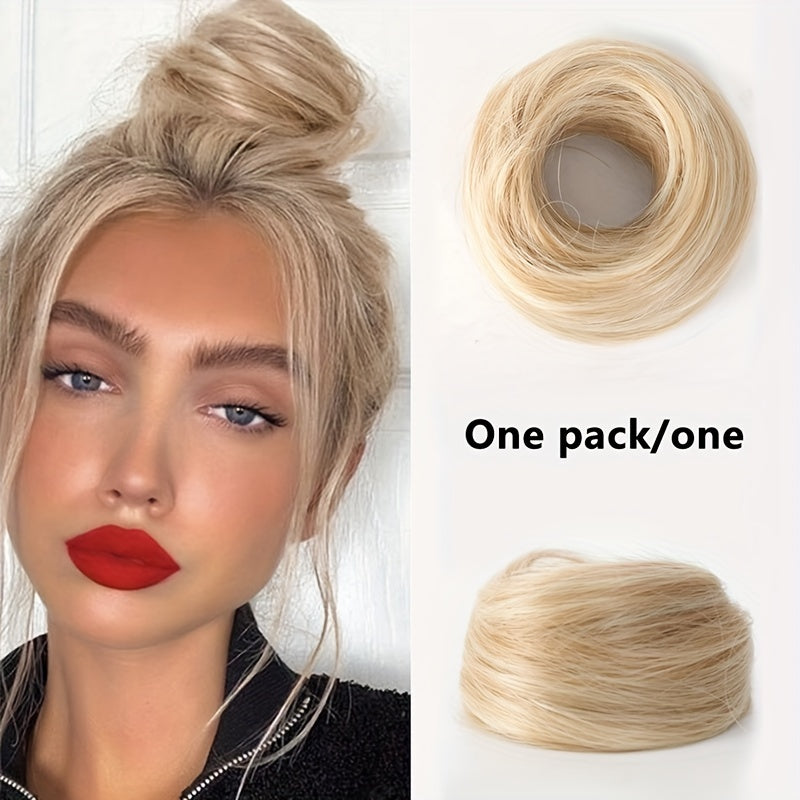 Women's Basic Bun Hairpiece, Synthetic Straight Hair Bun for All People, Natural Look Hair Extension for Women