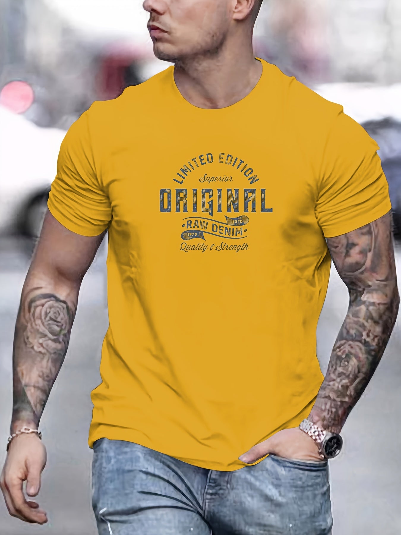 Men'S ORIGINAL Graphic T-Shirt - Lightweight Summer Tee with Bold Lettering, Regular Fit Casual Shirt for Everyday & Formal Outfits - Breathable Everyday Essential, Versatile Clothing, Modern Look, Comfortable Material, Short Sleeve Top, Young Adults