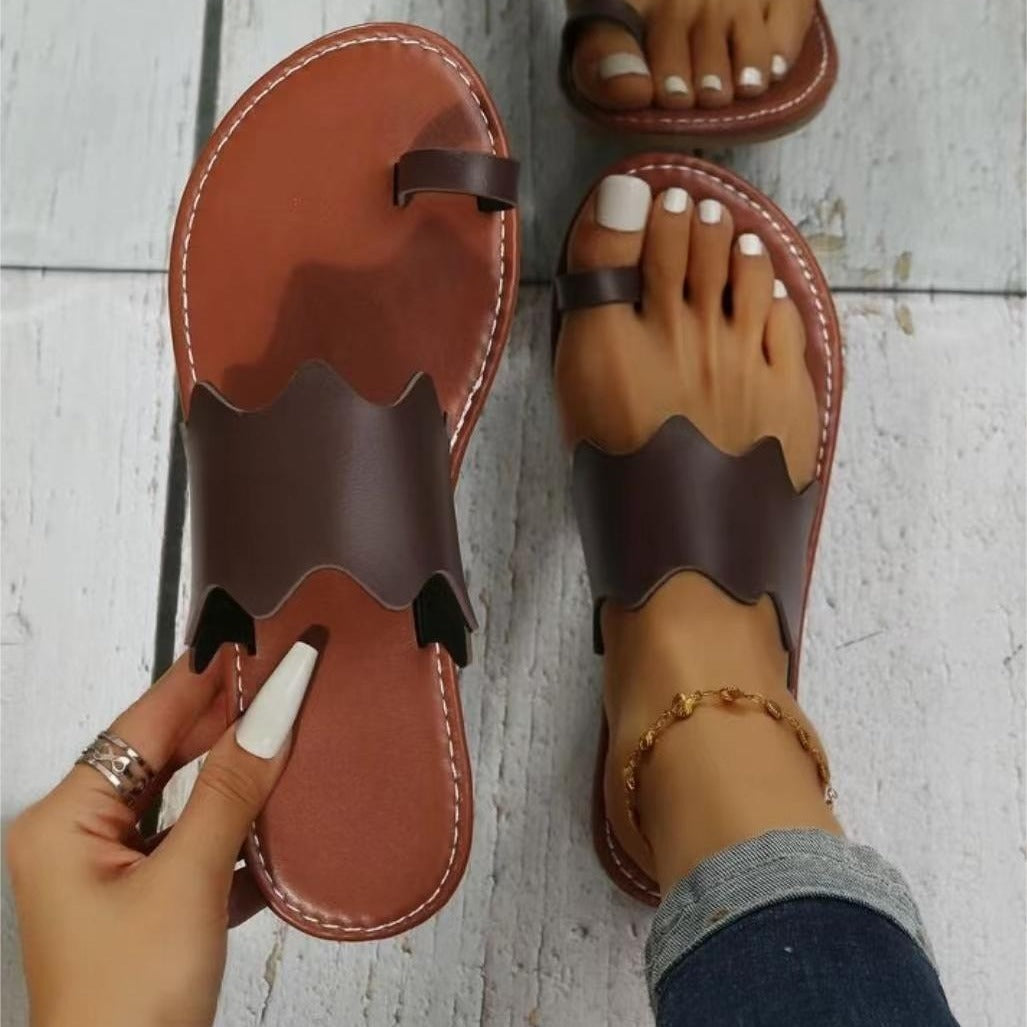 Women's Lightweight Toe Loop Sandals, Clip Toe Lightweight Open Toe Slippers, Women's Flip Flops