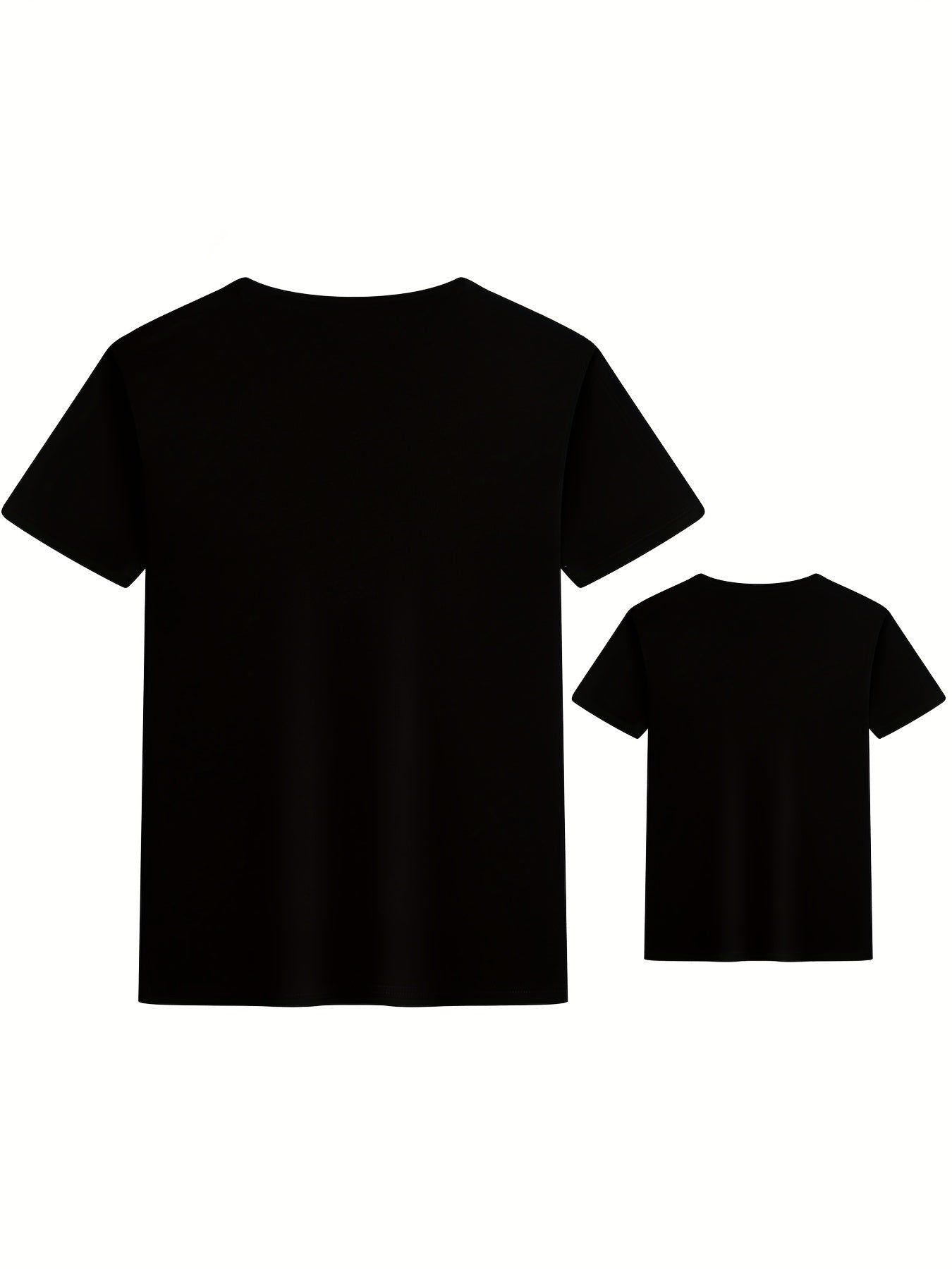 Gourd Doll Family Matching T-Shirts - Mama & Mini Mouse Graphic Cotton Tees, Casual Open Collar Short Sleeve Shirts for Mother-Daughter Outfits, Machine Washable All-Season Comfort