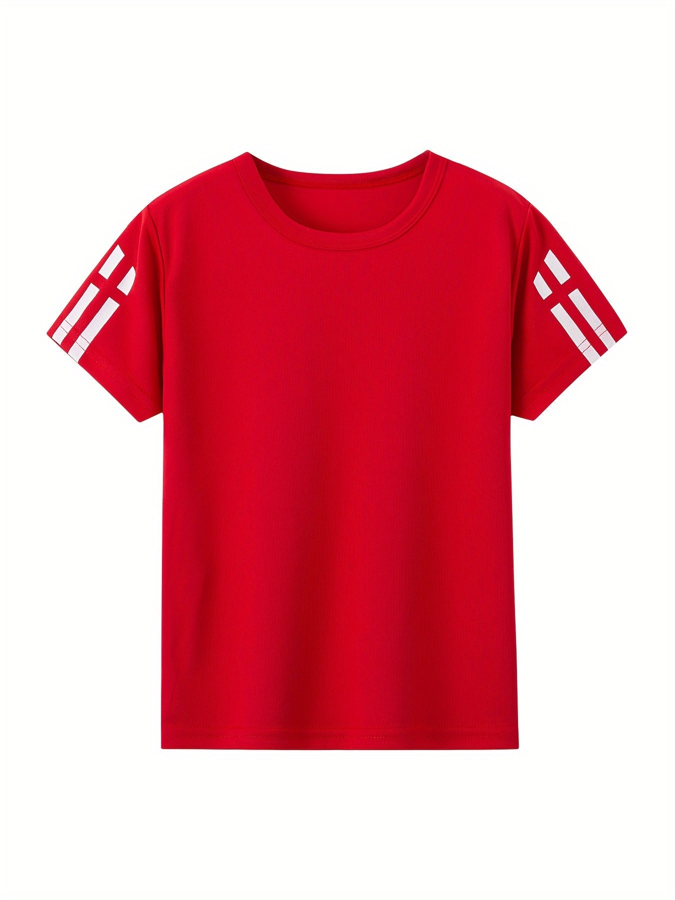 4pcs Boys Summer Loose Sports Tee, Casual Comfortable Versatile Mesh Quick Dry Athletic Short Sleeve T-Shirt Boys Tee Tops