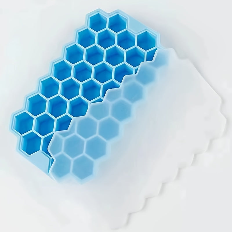 1pc Classic Silicone Honeycomb Ice Tray - 37-Cube Design, Easy Release, Durable & Reusable for Beverages, And Refreshing Drinks, Beverage Cooling Modern Kitchenware Durable Silicone