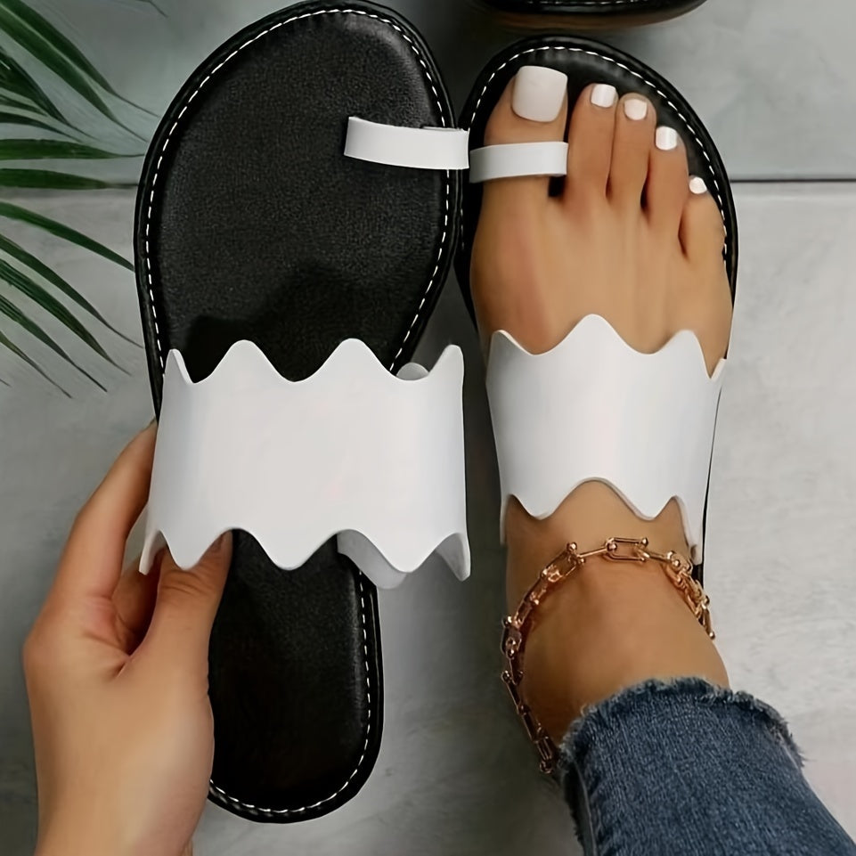 Women's Lightweight Toe Loop Sandals, Clip Toe Lightweight Open Toe Slippers, Women's Flip Flops
