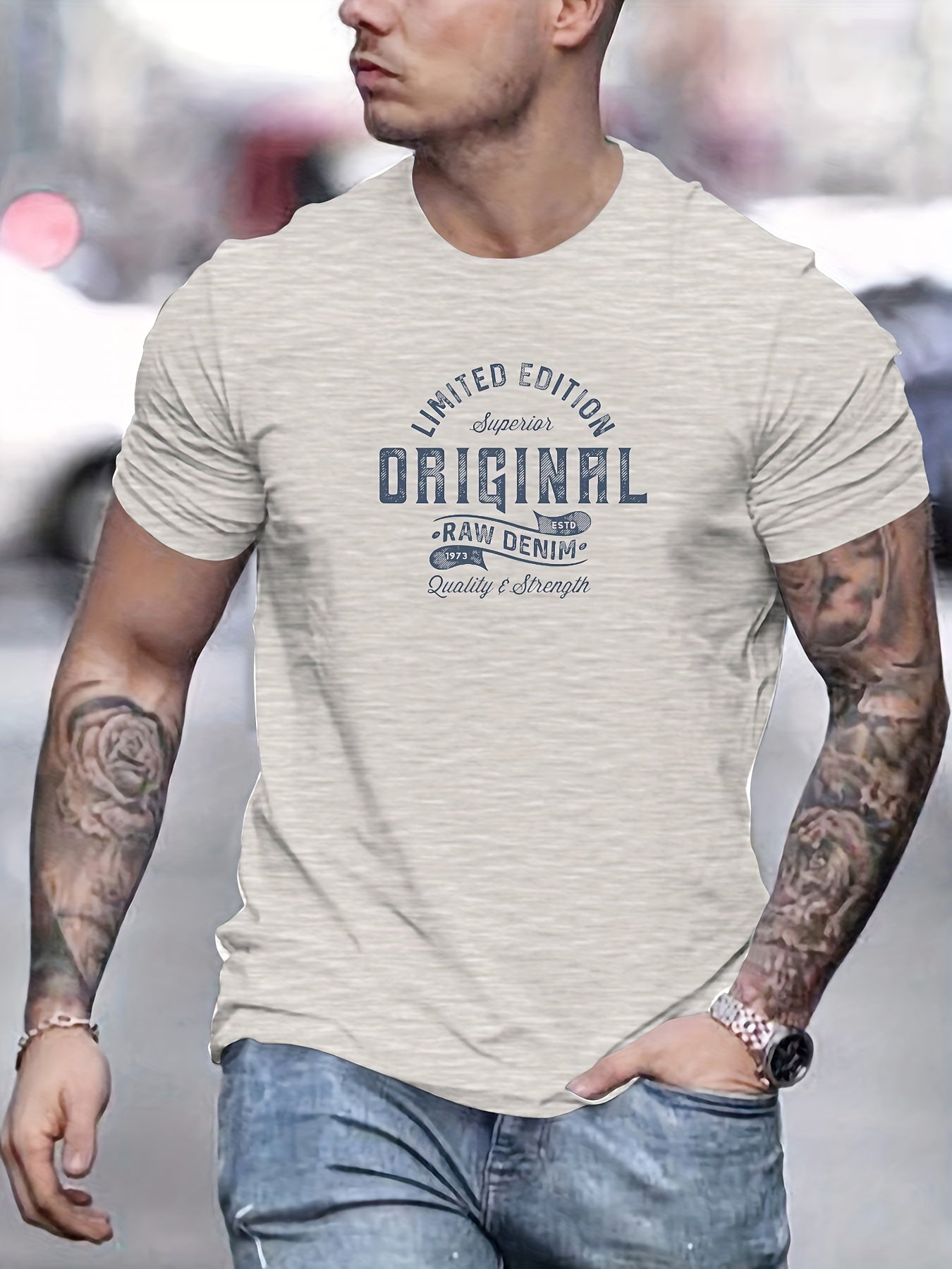 Men'S ORIGINAL Graphic T-Shirt - Lightweight Summer Tee with Bold Lettering, Regular Fit Casual Shirt for Everyday & Formal Outfits - Breathable Everyday Essential, Versatile Clothing, Modern Look, Comfortable Material, Short Sleeve Top, Young Adults