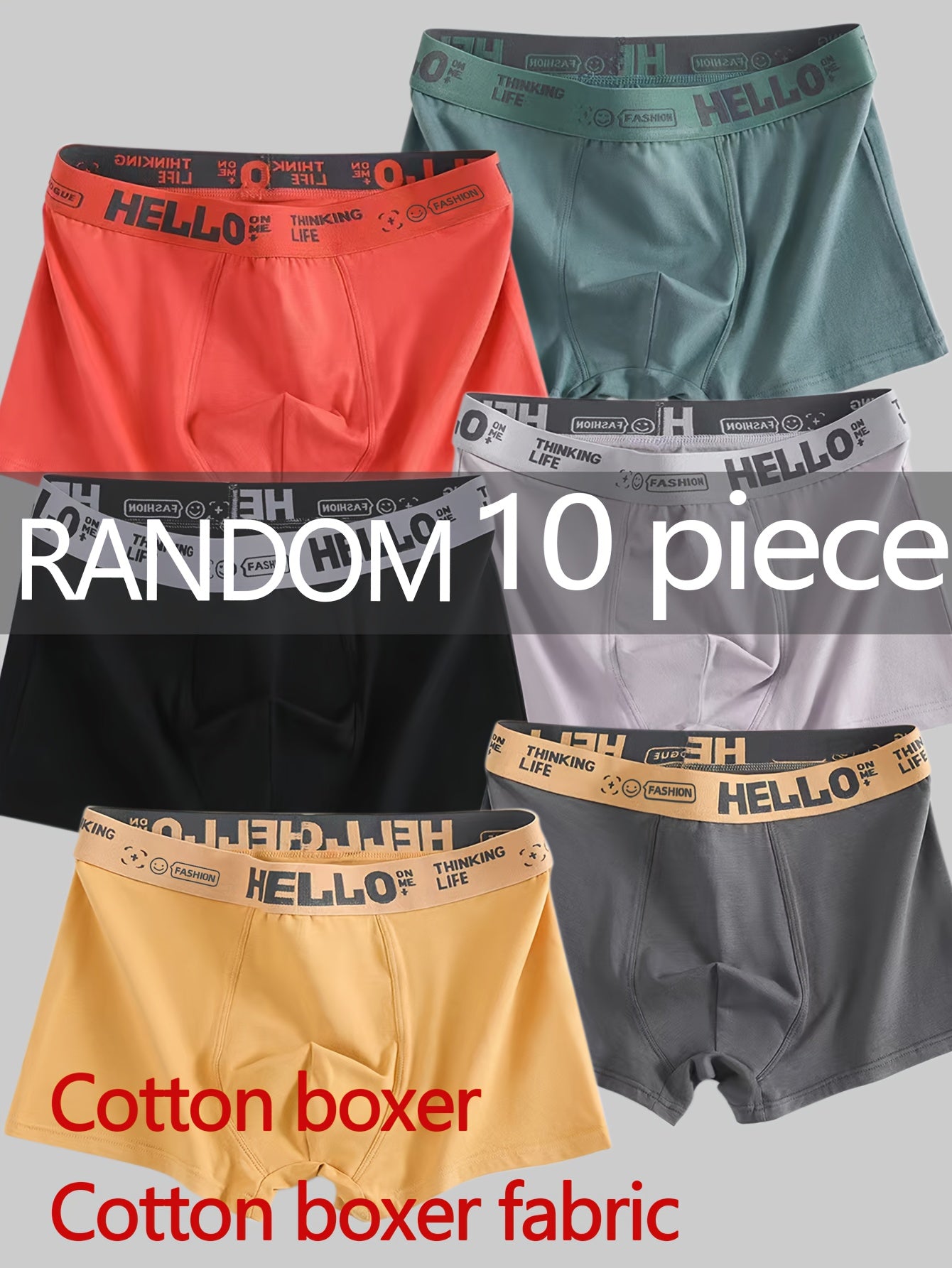 1/3/5/10pcs Men's Fashion Underwear, Breathable Soft Comfort Quick-Dry Stretch Cotton Boxer Briefs, High-Quality Trunk, Plus Size Underwear for Men, Panties for Men High Quality, Underwear for Men Boxers, Matching Underwear for Couples, Underwear Men, Bre