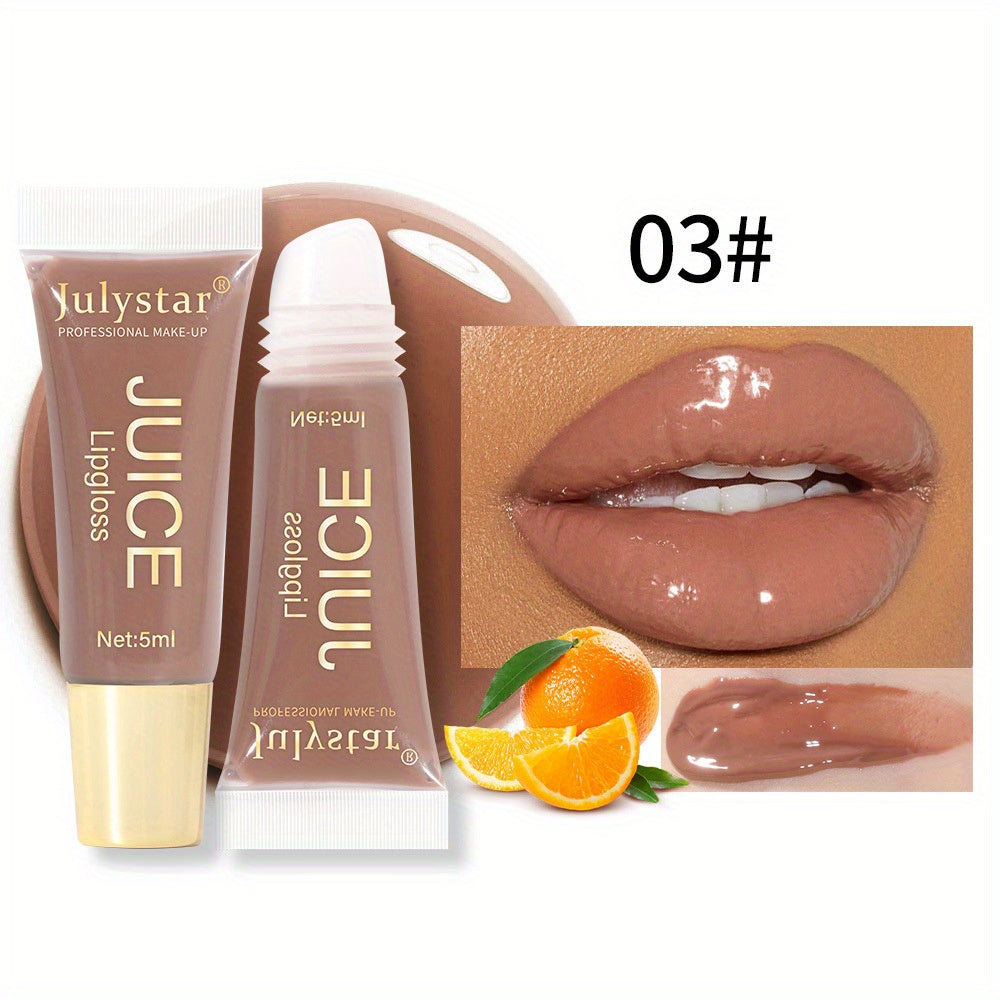 Beauty Natural Long-lasting Moisturizing Mirror Lip Oil Fruit Flavor Pouty Lip Moisturizing Water Gloss Lipstick