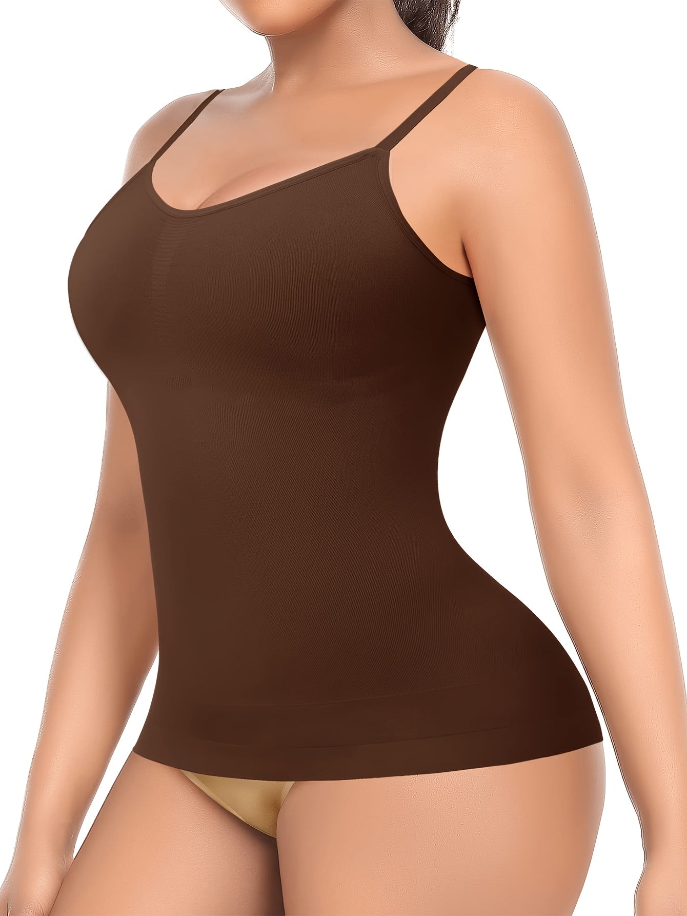 Women'S Plus Size Tummy Control Shapewear - Posture-Correcting Workout & Everyday Shirt, Non-Slip Waist Trainer for Gym, Yoga, Casual Outfits - Beige Body Shaper with Moderate Compression - All-Season Fitness Apparel, Tummy Control Shapewear, Seamless Des