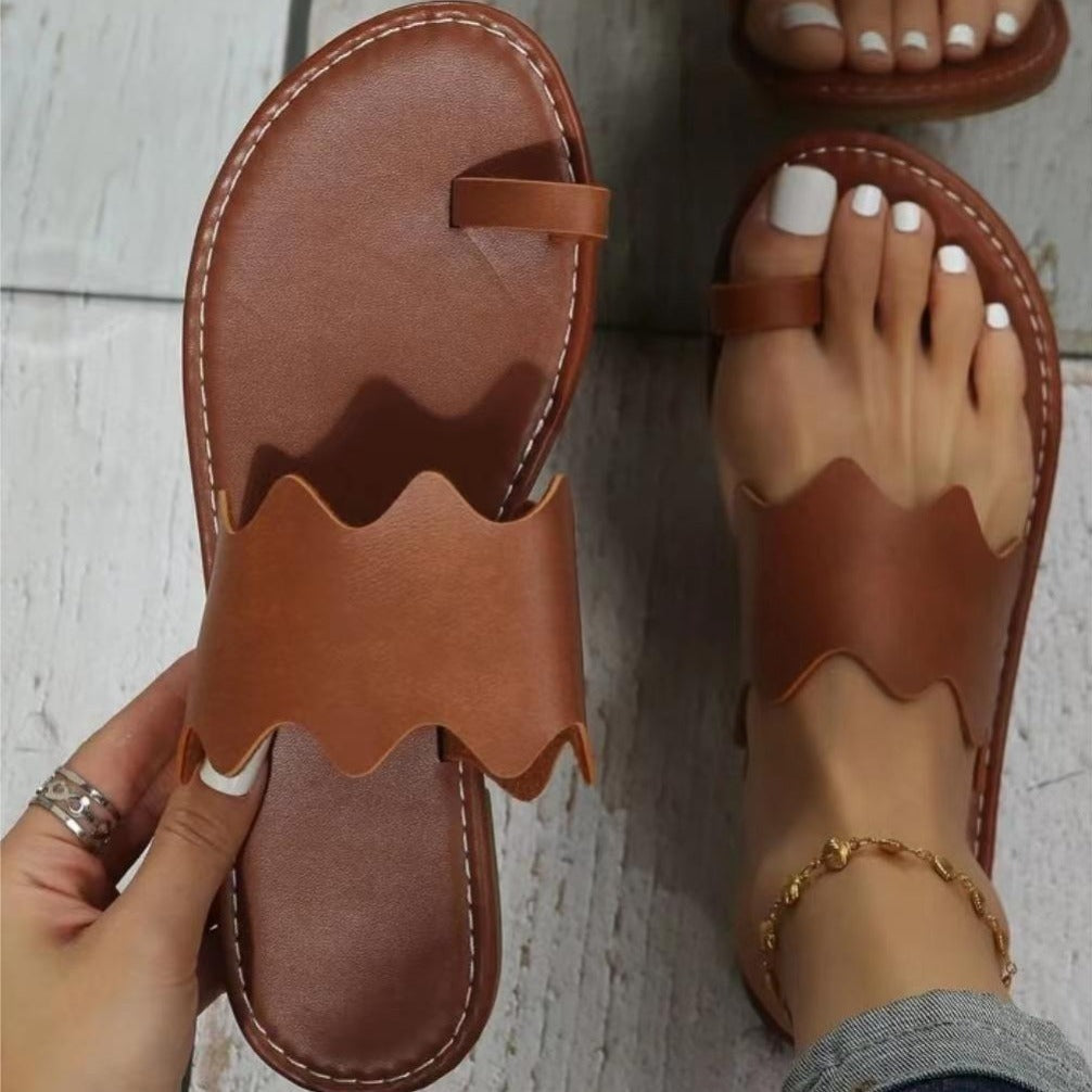 Women's Lightweight Toe Loop Sandals, Clip Toe Lightweight Open Toe Slippers, Women's Flip Flops