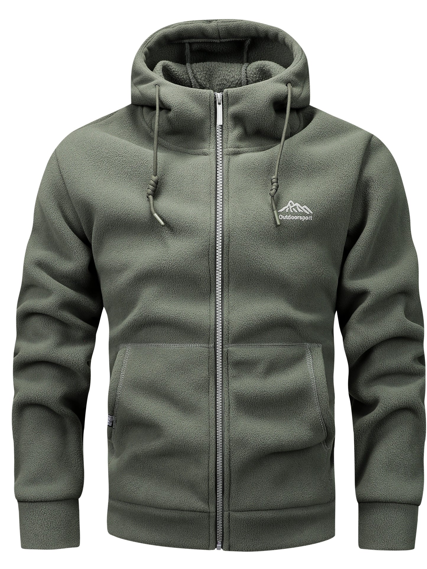 Men's Casual Warm Padded Jacket with Hood, Men's Zip-Up Padded Coat with Pockets for Winter Wear