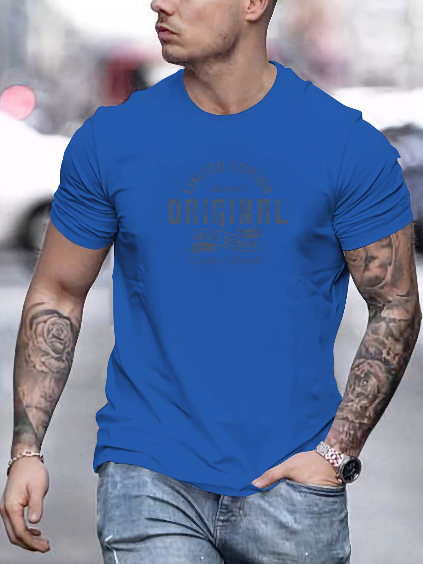 Men'S ORIGINAL Graphic T-Shirt - Lightweight Summer Tee with Bold Lettering, Regular Fit Casual Shirt for Everyday & Formal Outfits - Breathable Everyday Essential, Versatile Clothing, Modern Look, Comfortable Material, Short Sleeve Top, Young Adults