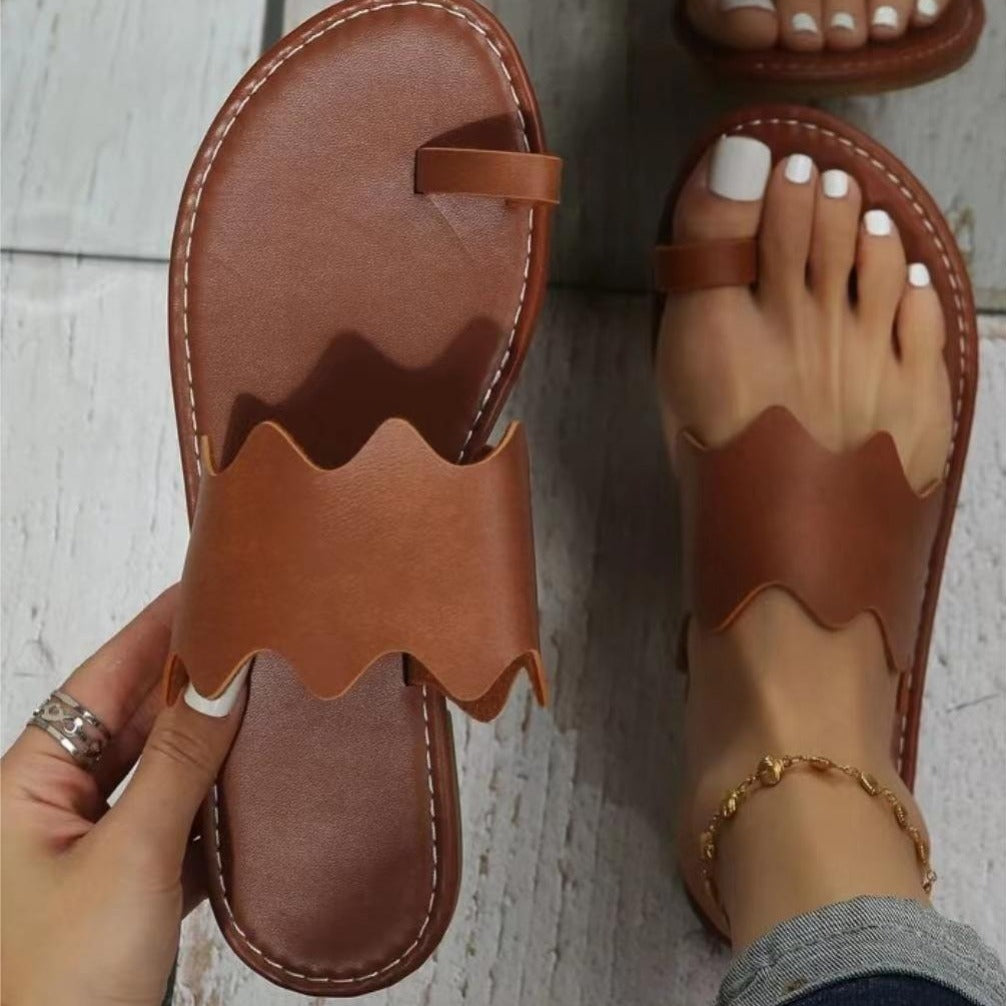 Women's Lightweight Toe Loop Sandals, Clip Toe Lightweight Open Toe Slippers, Women's Flip Flops