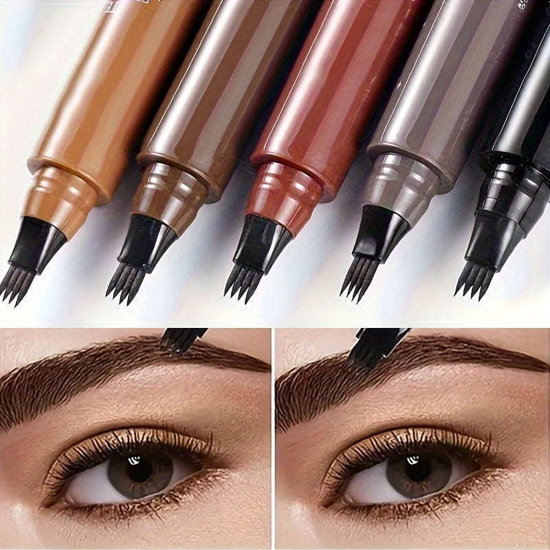 Waterproof Liquid Eyebrow Pencil - Long-Lasting, Smooth Application for Natural Wild Brow Look, Suitable for All Skin Types