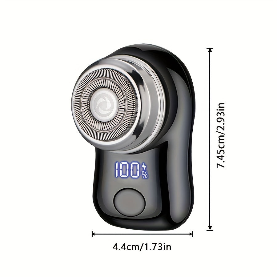 Men's electric shaver, USB charging, digital display function, compact and portable, suitable for business trips, a holiday gift for men