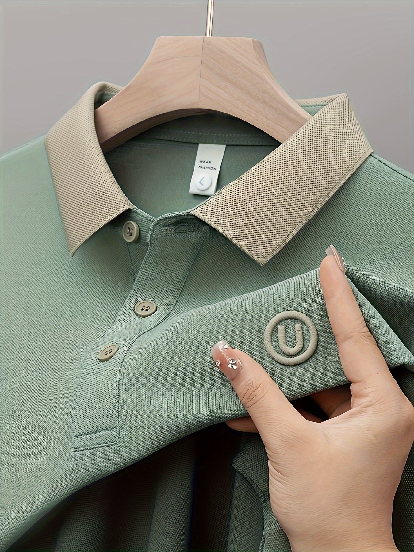 New Men'S Short Sleeved Polo Shirt with High-End Embroidered Summer Solid Color Shirt, T-Shirt, Half Sleeve, Versatile Men'S Clothing