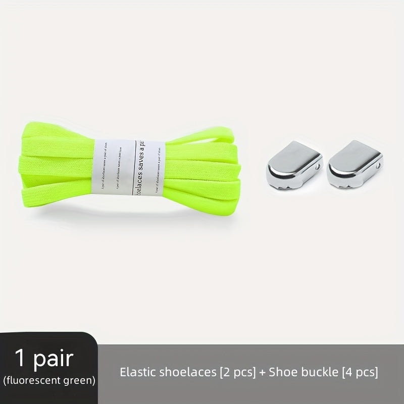 Easy-Clip No-Tie Elastic Shoelaces for Youngsters & Adults - 8mm Wide, Durable Spandex Material