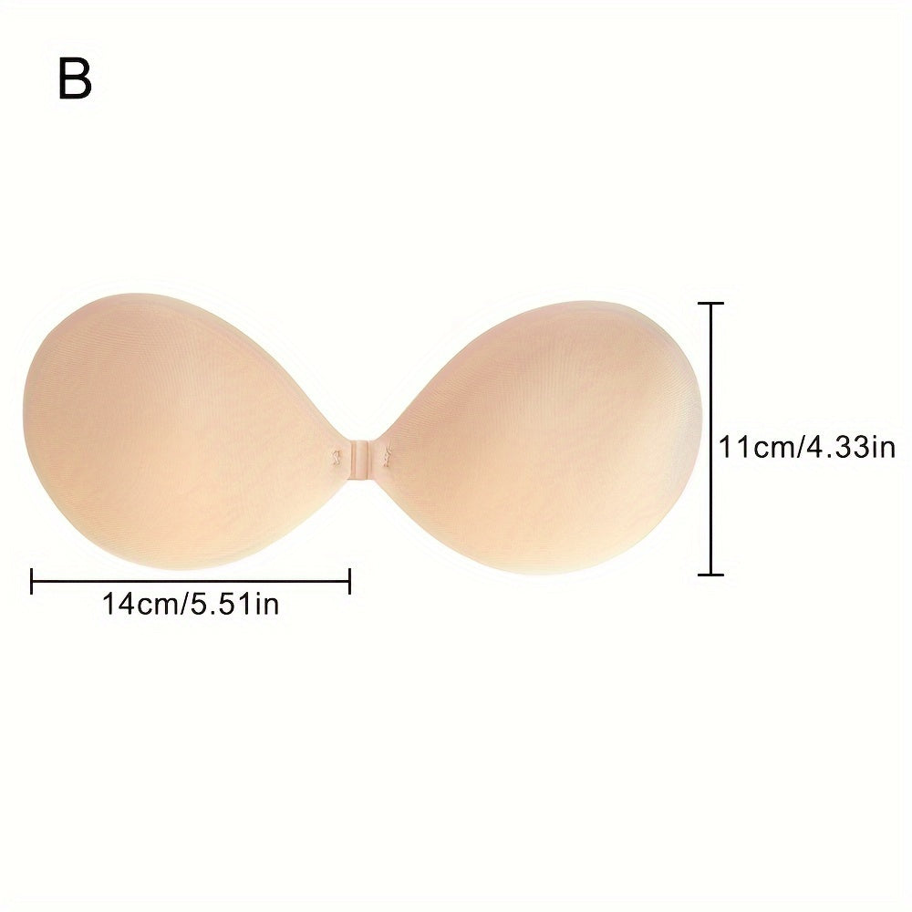 1 Pair Women'S Seamless Wireless Bra - Backless Push-Up Design, Non-Transparent Comfort Fit for Casual Attire, Hand Wash Only, Casual Attire Bra | Seamless Bra | Comfortable Fit
