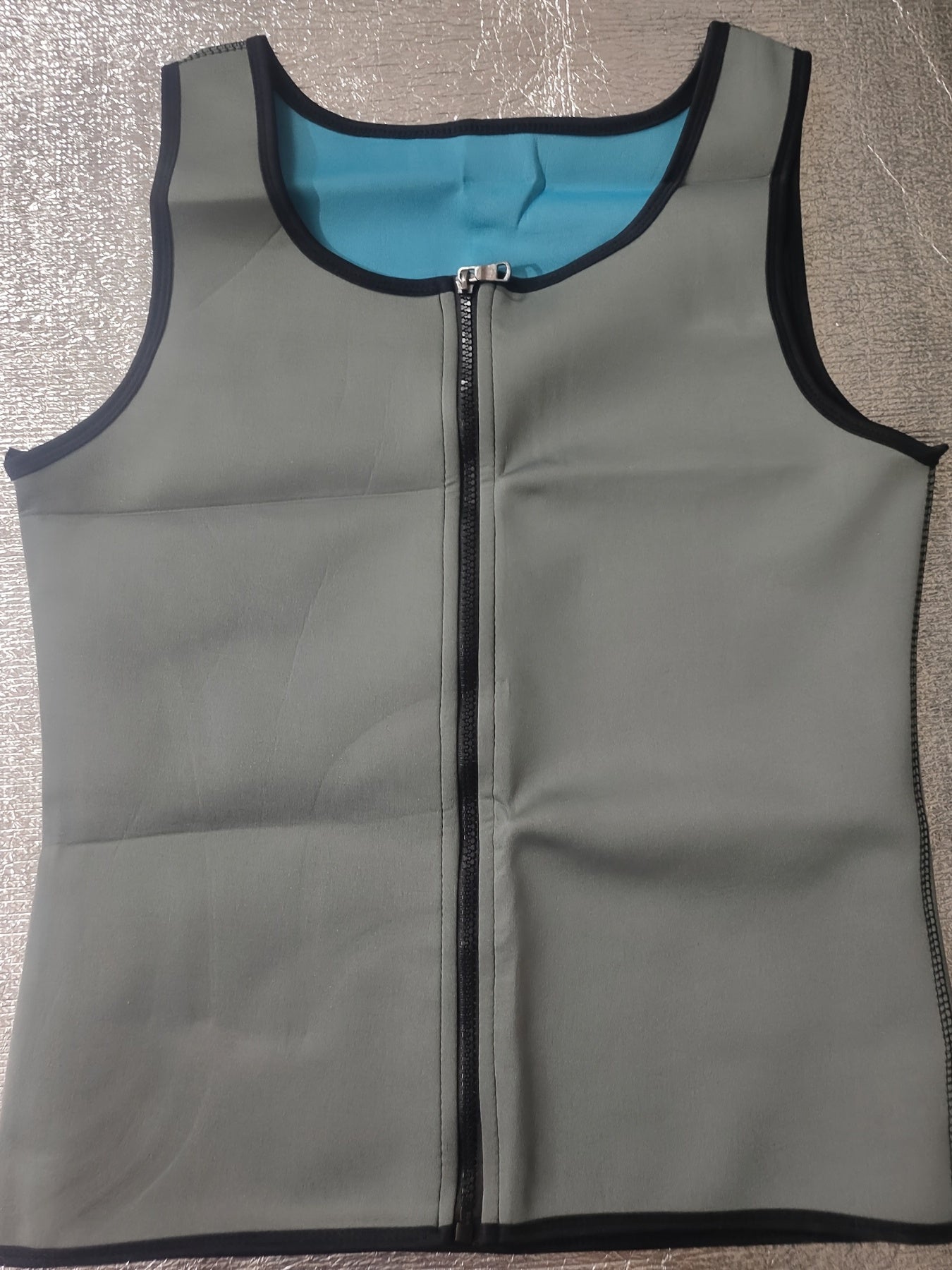 Men'S Plus Size Slimming Waist Trainer Vest - Adjustable Neoprene Chest & Abdominal Support, Breathable Sleeveless Design for Gym, Training, and Casual Wear, Black, Workout Clothes, Sleek Sporty Look, Comfortable Fit, Men Waistcoat With Button Hole, Men B