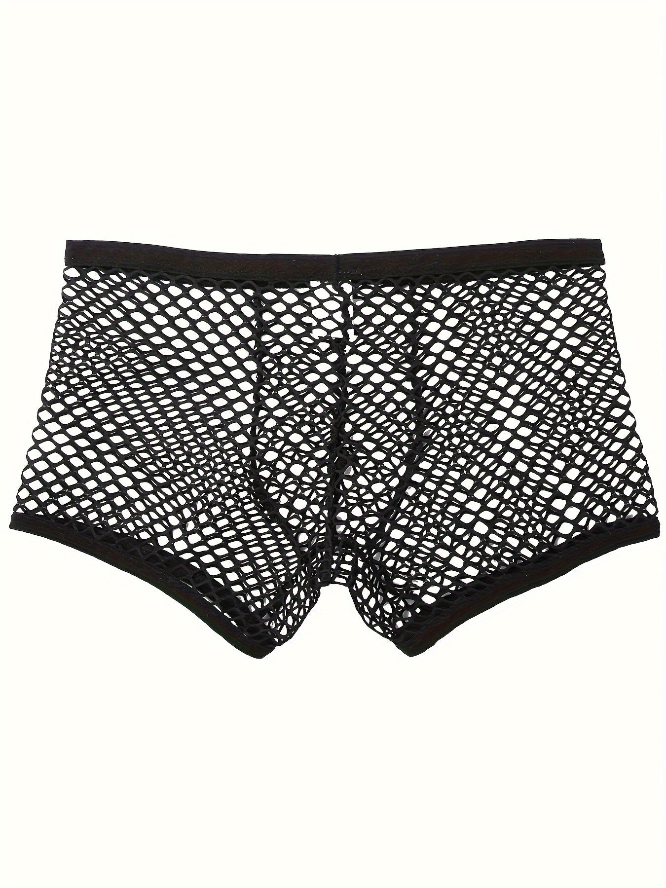 1/2/3/6 Pack Men'S Sexy Hollow-Out Sheer Boxer Briefs, Nylon 92% Spandex 8% Knit Fabric, Medium Stretch, Solid Color, Loose Fit, 270gsm - Comfortable and Breathable Underwear Set