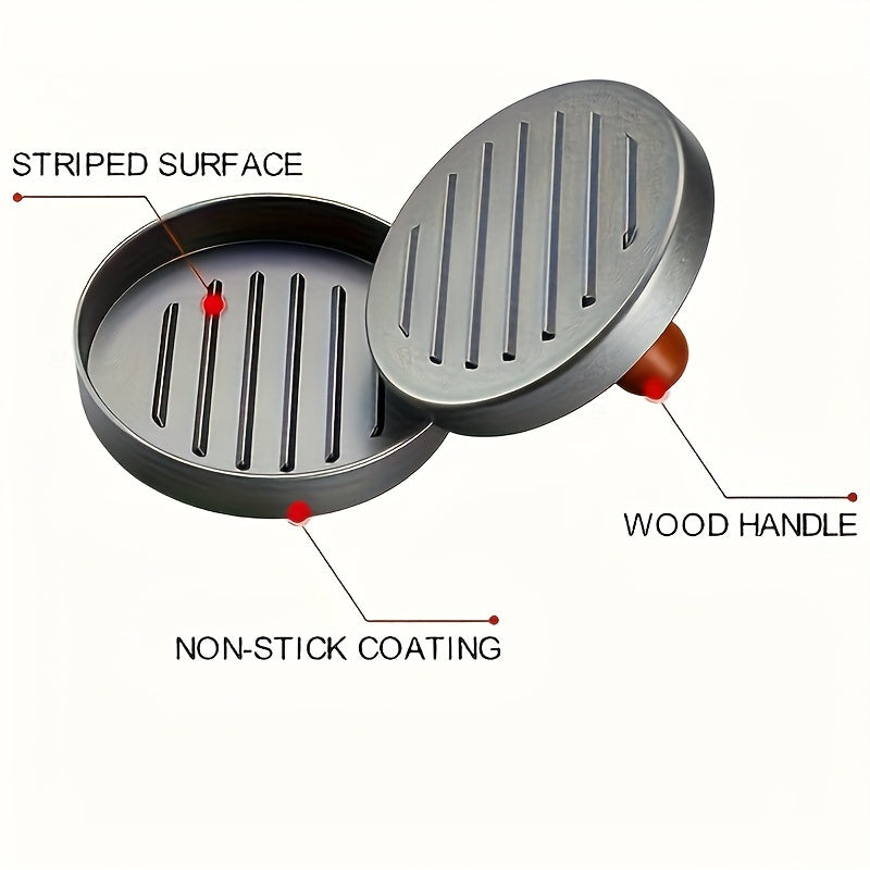 1pc Non-Stick Burger Press – Stainless Steel Meat Muffin Press for Perfectly Cooked Burgers, Cheese, and Vegetables | Durable BBQ Grill Tool for Grilling Baking Pan and Outdoor Cooking, Grilling Accessories for Outdoor Grill