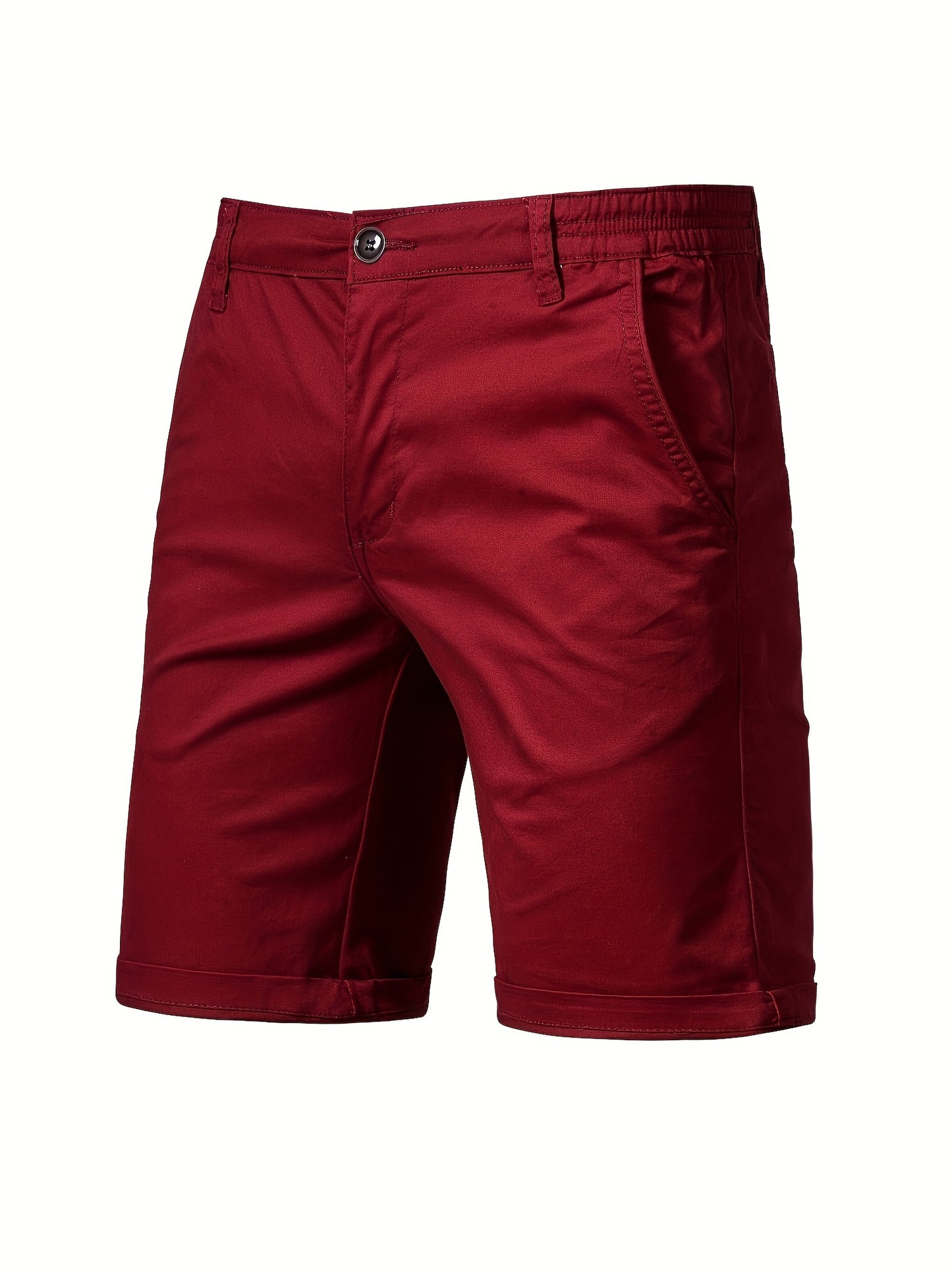 Men's Navy Blue Cotton Shorts - Non-Stretch Casual Everyday & Formal Shorts with Side Pockets, Machine Washable Regular Fit for Office, Outings, Lounge Wear - Breathable Cotton Fabric, Versatile Clothing, Classic Design, Comfortable Material, Office Attir