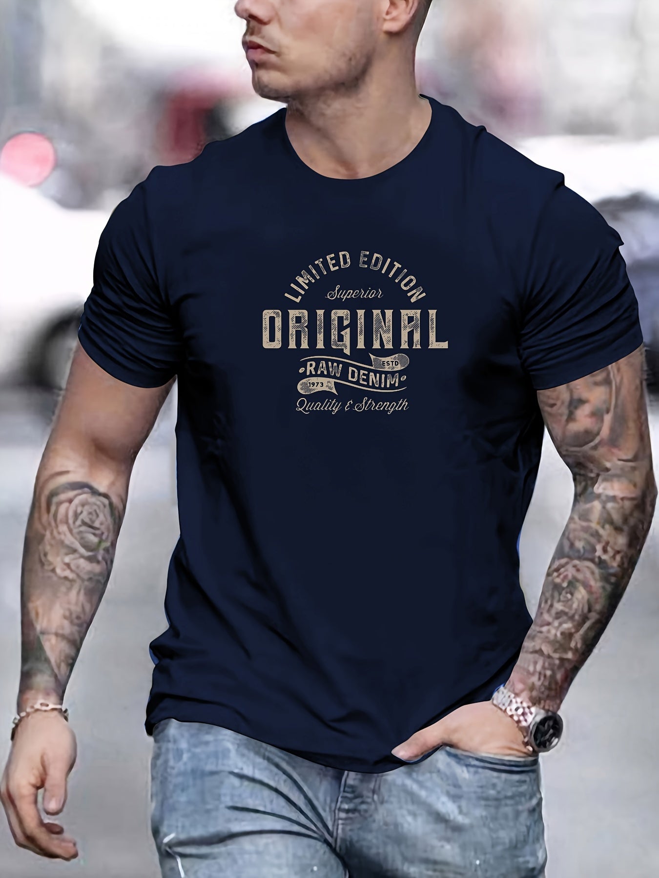 Men'S ORIGINAL Graphic T-Shirt - Lightweight Summer Tee with Bold Lettering, Regular Fit Casual Shirt for Everyday & Formal Outfits - Breathable Everyday Essential, Versatile Clothing, Modern Look, Comfortable Material, Short Sleeve Top, Young Adults