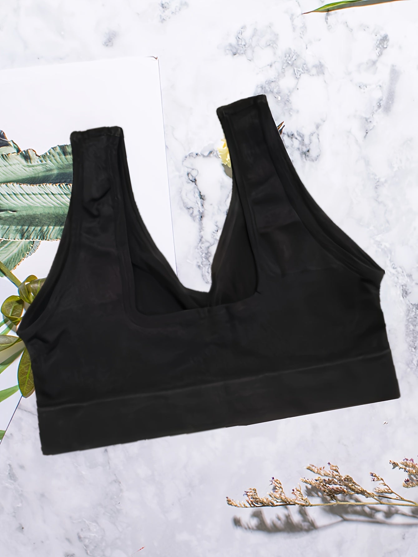 3pcs Women's Plus Size Wire-Free s Bras - No Padding, Seamless Medium Support Running Bras, Breathable Backless Design, Machine Washable Solid Color, Wireless s Bra, Backless s Bra, Mediumimpact Fabric, Smooth Texture Bra